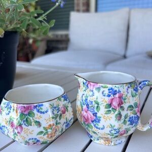 James Kent rosalynde creamer and sugar dishes